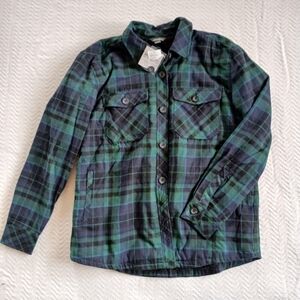 Plaid Green and Blue Women's Jacket